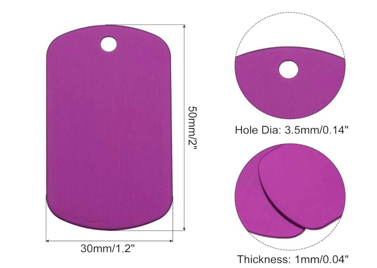Aluminum Dog Tag